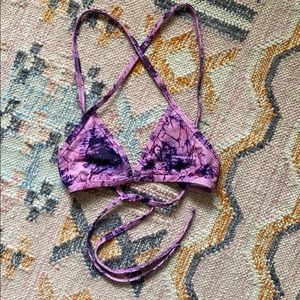 Jolyn XS triangle top tie die purple